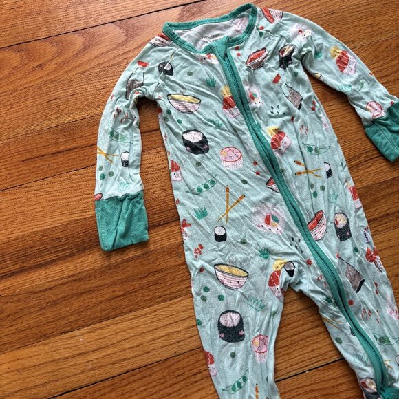 Little Sleepies Sushi Print Zippy Size 3-6 Month - Picture 2 of 8